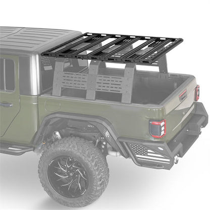 Cap Rack Platform Rack Truck Bed Cargo Carrier For Most Mid-Size Trucks Jeep Gladiator JT & Toyota Tacoma & Chevy Colorado & Ford Ranger - Ultralisk4x4
