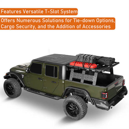 Cap Rack Platform Rack Truck Bed Cargo Carrier For Most Mid-Size Trucks Jeep Gladiator JT & Toyota Tacoma & Chevy Colorado & Ford Ranger - Ultralisk4x4
