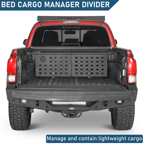 Bed Cargo Manager Divider For 2005-2023 Toyota Tacoma - Ultralisk4x4