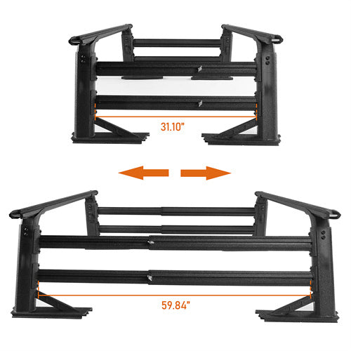Adjustable Truck Bed Rack Aluminum Cargo Rack (Toyota & Nissan Trucks) - ultralisk4x4