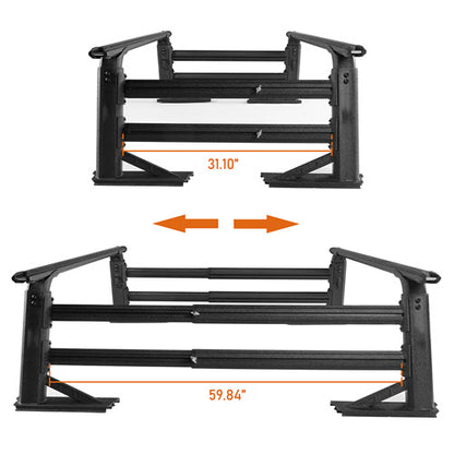 Adjustable Truck Bed Rack Aluminum Cargo Rack (Toyota & Nissan Trucks) - ultralisk4x4