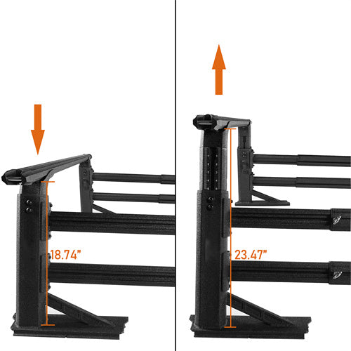 Adjustable Truck Bed Rack Aluminum Cargo Rack (Toyota & Nissan Trucks) - ultralisk4x4