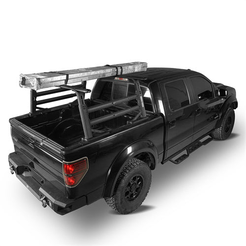 Adjustable Height Truck Bed Rack Aluminum Ladder Rack Compatible with Most Commom Truck - ultralisk4x4