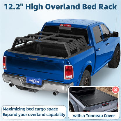12.2" High Overland Bed Rack For 2007-2023 Toyota Tundra / 2005-2023 Tacoma(6' Bed) / 2009-2023 Ford F-150 & Raptor / 2009-2003 Ram 1500 - Ultralisk4x4