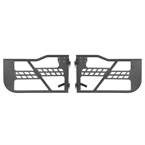 Black Steel Tubular Half Doors w/Side View Mirrors for 2018-2023 Jeep Wrangler JL 2-Door - Ultralisk 4x4 ul3046s 10
