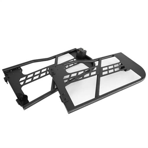 Black Steel Tubular Half Doors w/Side View Mirrors for 2018-2023 Jeep Wrangler JL 2-Door - Ultralisk 4x4 ul3046s 13