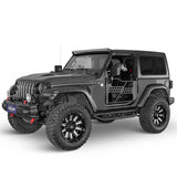 Black Steel Tubular Half Doors w/Side View Mirrors for 2018-2023 Jeep Wrangler JL 2-Door - Ultralisk 4x4 ul3046s 4