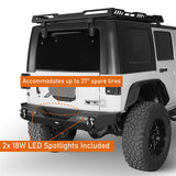 Blade Front Bumper & Different Trail Rear Bumper Combo Kit for 2007-2018 Jeep Wrangler JK JKU - Ultralisk 4x4 ULB.2031+2030 11