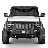 Bronco Madmax Windshield Frame Cover Body Amor w/4 LED Light For 2021-2023 Ford Bronco - ultralisk4x4 ul8918s 5
