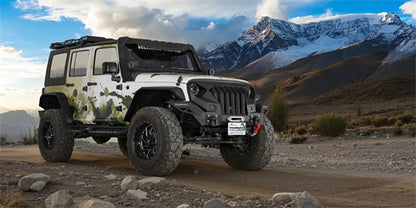 Front Bumper & Rear Bumper w/2Inch Hitch Receiver(07-18 Jeep Wrangler JK) - ultralisk4x4