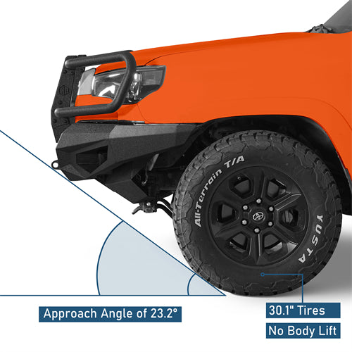 ExplorerX Front Bumper w/ Grille Guard For 2014-2024 Toyota 4Runner - Ultralisk4x4