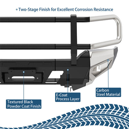 ExplorerX Front Bumper w/ Grille Guard For 2014-2024 Toyota 4Runner - Ultralisk4x4