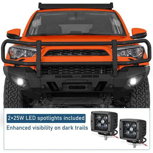 ExplorerX Front Bumper w/ Grille Guard For 2014-2024 Toyota 4Runner - Ultralisk4x4