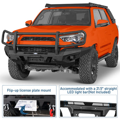 ExplorerX Front Bumper w/ Grille Guard For 2014-2024 Toyota 4Runner - Ultralisk4x4