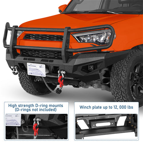 ExplorerX Front Bumper w/ Grille Guard For 2014-2024 Toyota 4Runner - Ultralisk4x4