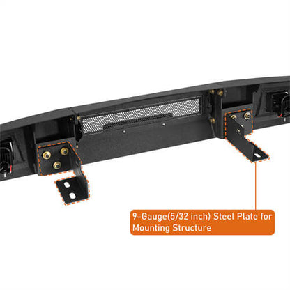 Road Trip Front Bumper w/ LED spotlights included For 1988-1998 Chevy C/K 1500/2500/3500 & GMC Sierra 1500/2500/3500 - Ultralisk4x4