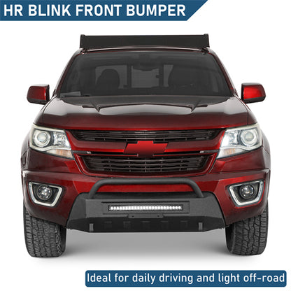 Blink Stubby Front Bumper w/LED Spotlight Bar For 2015-2020 Chevy Colorado(Excluding ZR2 Models) - Ultralisk4x4