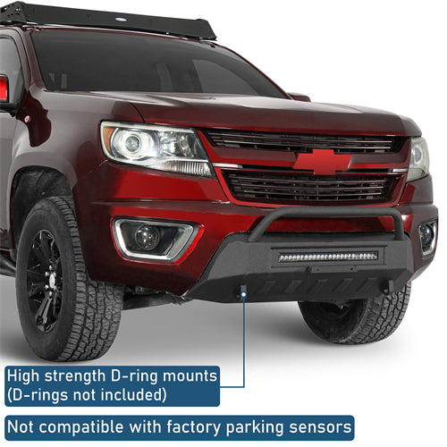 Blink Stubby Front Bumper w/LED Spotlight Bar For 2015-2020 Chevy Colorado(Excluding ZR2 Models) - Ultralisk4x4