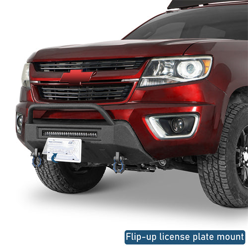 Blink Stubby Front Bumper w/LED Spotlight Bar For 2015-2020 Chevy Colorado(Excluding ZR2 Models) - Ultralisk4x4