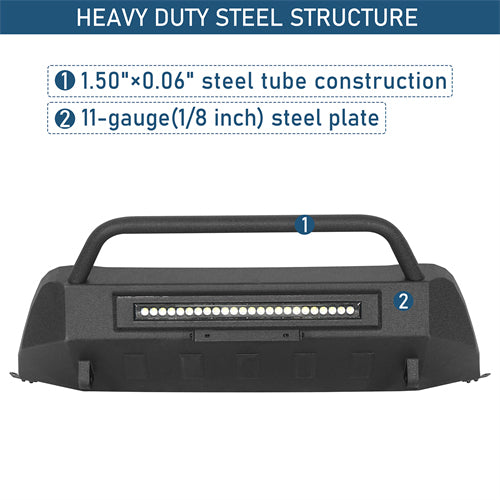 Blink Stubby Front Bumper w/LED Spotlight Bar For 2015-2020 Chevy Colorado(Excluding ZR2 Models) - Ultralisk4x4