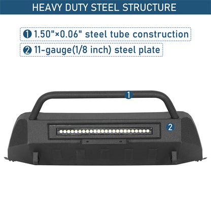 Blink Stubby Front Bumper w/LED Spotlight Bar For 2015-2020 Chevy Colorado(Excluding ZR2 Models) - Ultralisk4x4