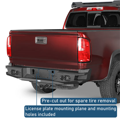 Aftermarket Rear Bumper For 2015-2022 Chevy Colorado GMC Canyon (Excluding ZR2 Models) - Ultralisk4x4