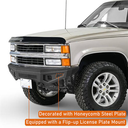 Road Trip Front Bumper For 1988-1998 Chevy C/K 1500 2500 3500 & GMC Sierra 1500 2500 3500 - Ultralisk4x4