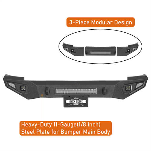Aftermarket Front Bumper w/ LED spotlights included For 2007-2013 Chevy Silverado 1500 2nd Generation - Ultralisk4x4