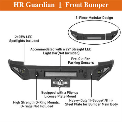 Off-Road Guardian Ⅰ Front Bumper For 2014-2015 Chevy Silverado 1500 - Ultralisk4x4