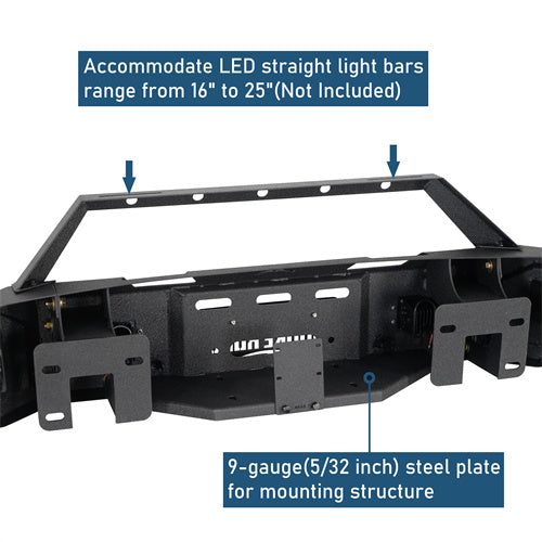 Front Bumper w/ Winch Plate For 2019-2023 Ford Ranger - Ultralisk4x4