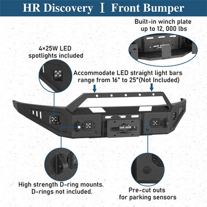Front Bumper w/ Winch Plate For 2019-2023 Ford Ranger - Ultralisk4x4