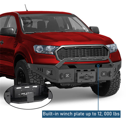 Front Bumper w/ Winch Plate For 2019-2023 Ford Ranger - Ultralisk4x4
