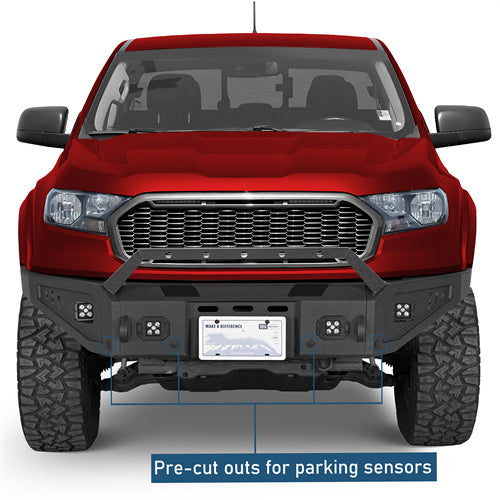 Front Bumper w/ Winch Plate For 2019-2023 Ford Ranger - Ultralisk4x4