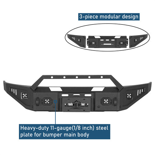 Front Bumper w/ Winch Plate For 2019-2023 Ford Ranger - Ultralisk4x4