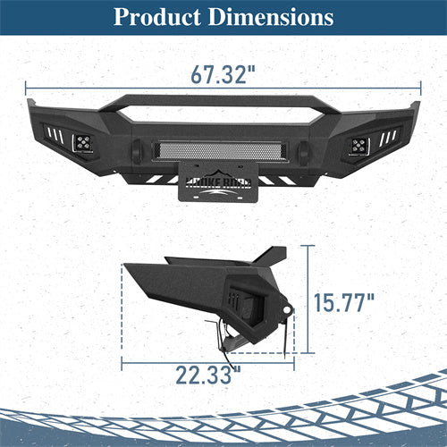 Front Bumper w/ LED Spotlights Included For 1998-2011 Ford Ranger - Ultralisk4x4