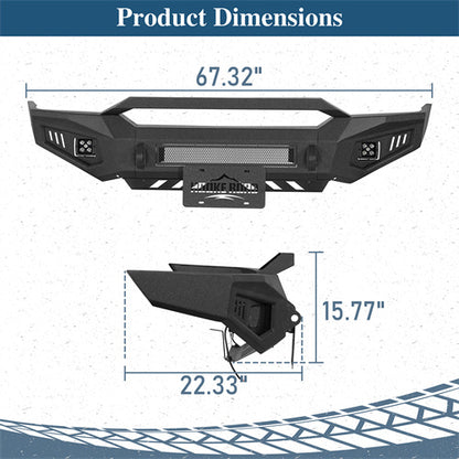Front Bumper w/ LED Spotlights Included For 1998-2011 Ford Ranger - Ultralisk4x4