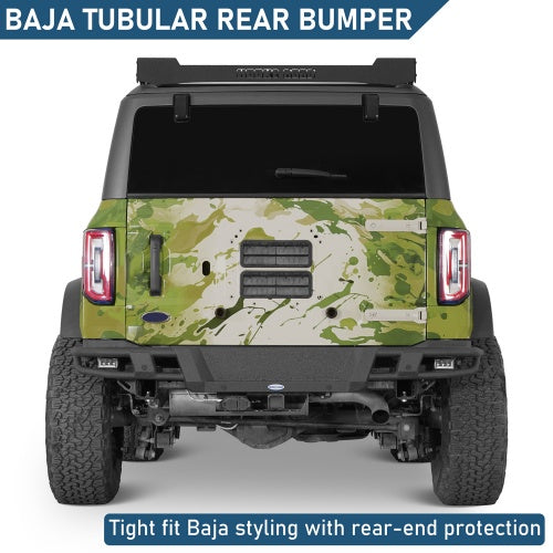 Baja Tubular Rear Bumper For 2021-2026 Ford Bronco(Excluding Bronco Sport & Raptor) - Ultralisk4x4