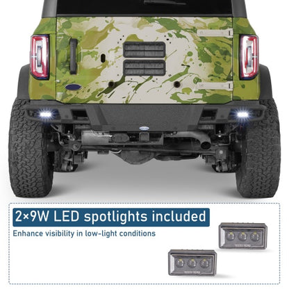 Baja Tubular Rear Bumper For 2021-2026 Ford Bronco(Excluding Bronco Sport & Raptor) - Ultralisk4x4
