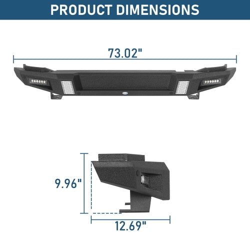 Classic Rear Bumper For Ford Bronco 2021-2026(Excluding Bronco Sport & Raptor)- Ultralisk4x4