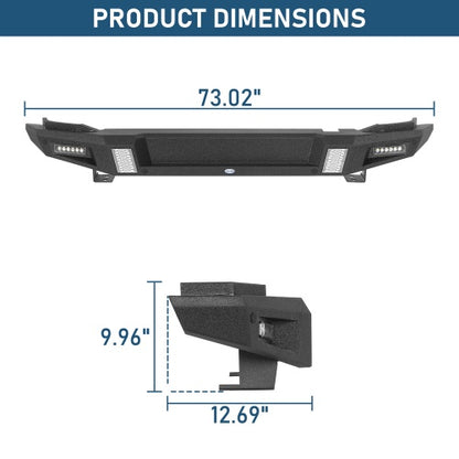 Classic Rear Bumper For Ford Bronco 2021-2026(Excluding Bronco Sport & Raptor)- Ultralisk4x4