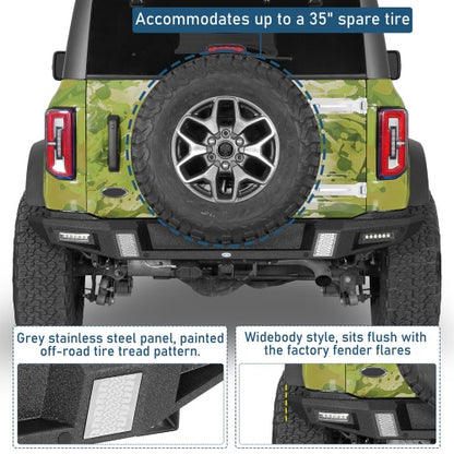 Classic Rear Bumper For Ford Bronco 2021-2026(Excluding Bronco Sport & Raptor)- Ultralisk4x4