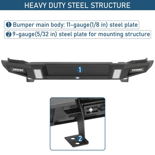 Classic Rear Bumper For Ford Bronco 2021-2026(Excluding Bronco Sport & Raptor)- Ultralisk4x4