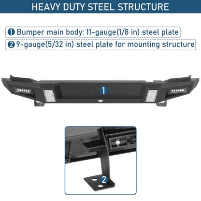 Classic Rear Bumper For Ford Bronco 2021-2026(Excluding Bronco Sport & Raptor)- Ultralisk4x4