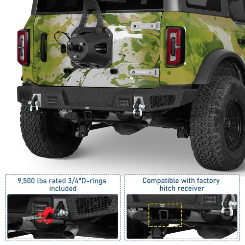 Startum Rear Bumper For 2021-2026 Ford Bronco(Excluding Bronco Sport & Raptor) - Ultralisk4x4