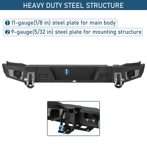 Startum Rear Bumper For 2021-2026 Ford Bronco(Excluding Bronco Sport & Raptor) - Ultralisk4x4