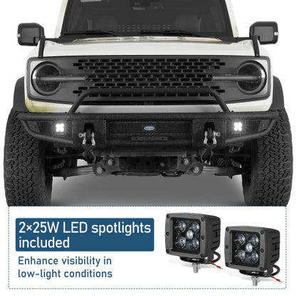 Tubular Front Bumper For 2021-2026 Ford Bronco(Excluding Bronco Sport & Raptor) - Ultralisk4x4