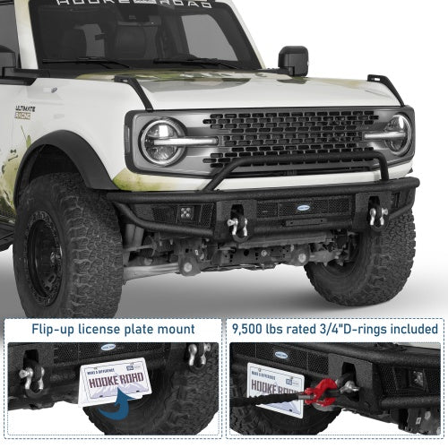 Tubular Front Bumper For 2021-2026 Ford Bronco(Excluding Bronco Sport & Raptor) - Ultralisk4x4