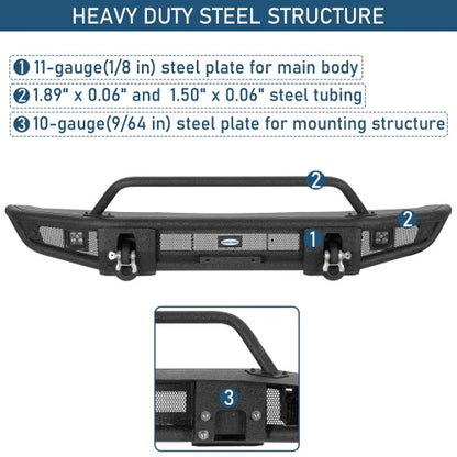 Tubular Front Bumper For 2021-2026 Ford Bronco(Excluding Bronco Sport & Raptor) - Ultralisk4x4