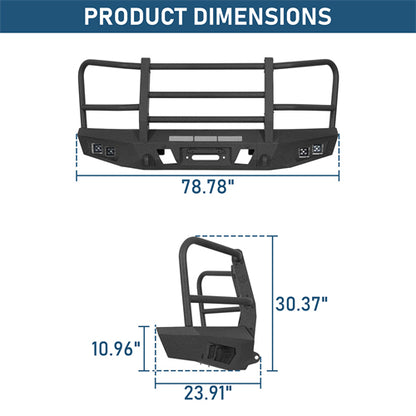 agnus Front Bumper w/ Grille Guard For 2015-2017 Ford F-150 (Excluding Raptor) - Ultralisk4x4