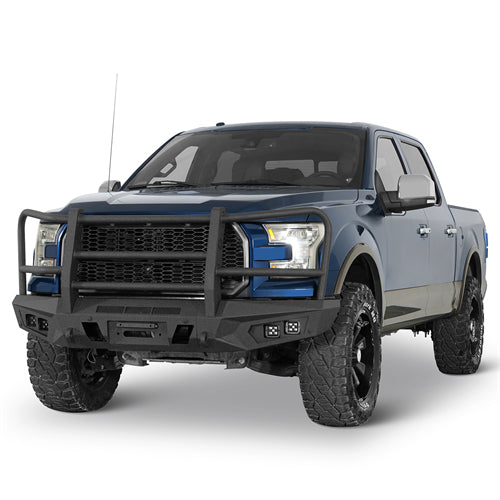 agnus Front Bumper w/ Grille Guard For 2015-2017 Ford F-150 (Excluding Raptor) - Ultralisk4x4
